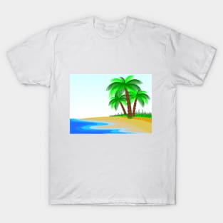 Minimalist Palm Tree Design T-Shirt